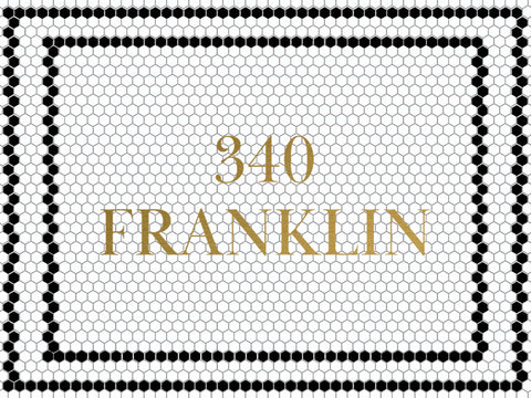 Custom Mosaic with Metallic Letterings  ( 340 Franklin )