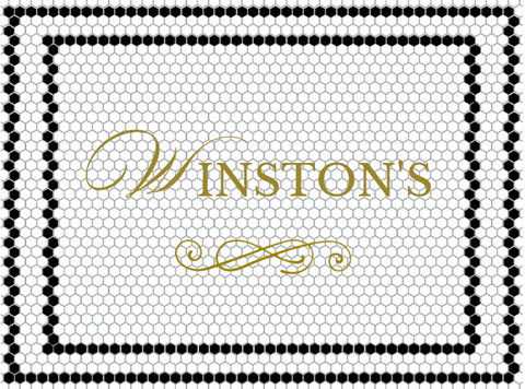 Custom Mosaic with Metallic Letterings ( Winston's )