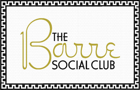 Custom Mosaic with Metallic Letterings ( Barre Social Club )