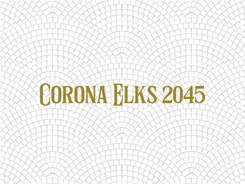 Custom Mosaic with Metallic Letterings ( Corona Elks 2045 )