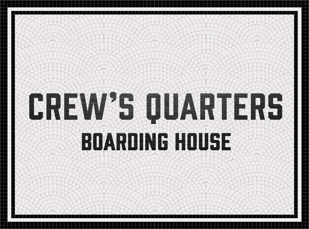 Custom Mosaic with Metallic Letters ( Crew Quarters ) – Mosaic Lettering