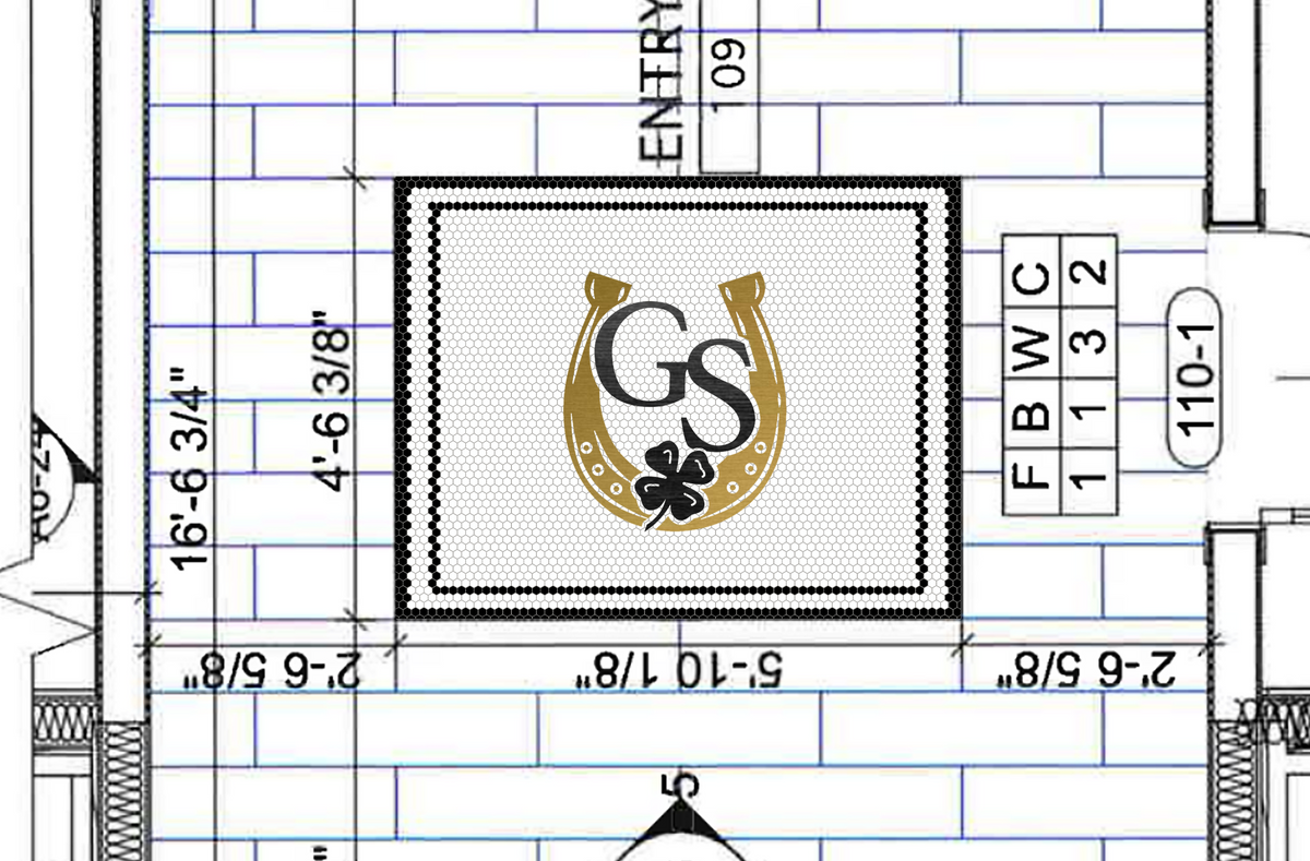 Custom Mosaic with Metallic Logo (David Nault)