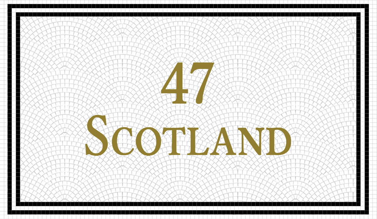 Custom Mosaic with Metallic Letterings ( 47 Scotland ) – Mosaic Lettering