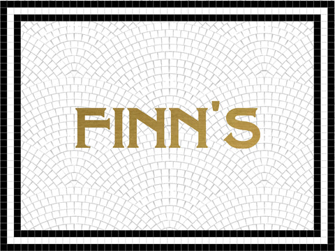 Custom Mosaic with Metallic Letterings (Finn's)