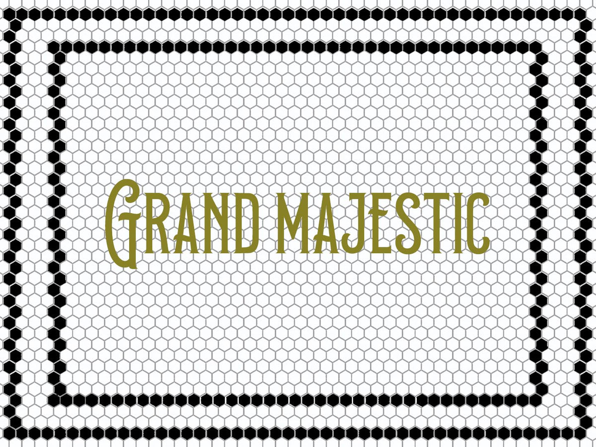 Porcelain Mosaic with Metallic Logo (Grand Majestic)