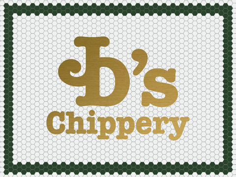 Custom Mosaic with Metallic Logo ( JD's )