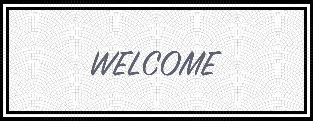 Custom Mosaic with Metallic Lettering ( WELCOME) – Mosaic Lettering