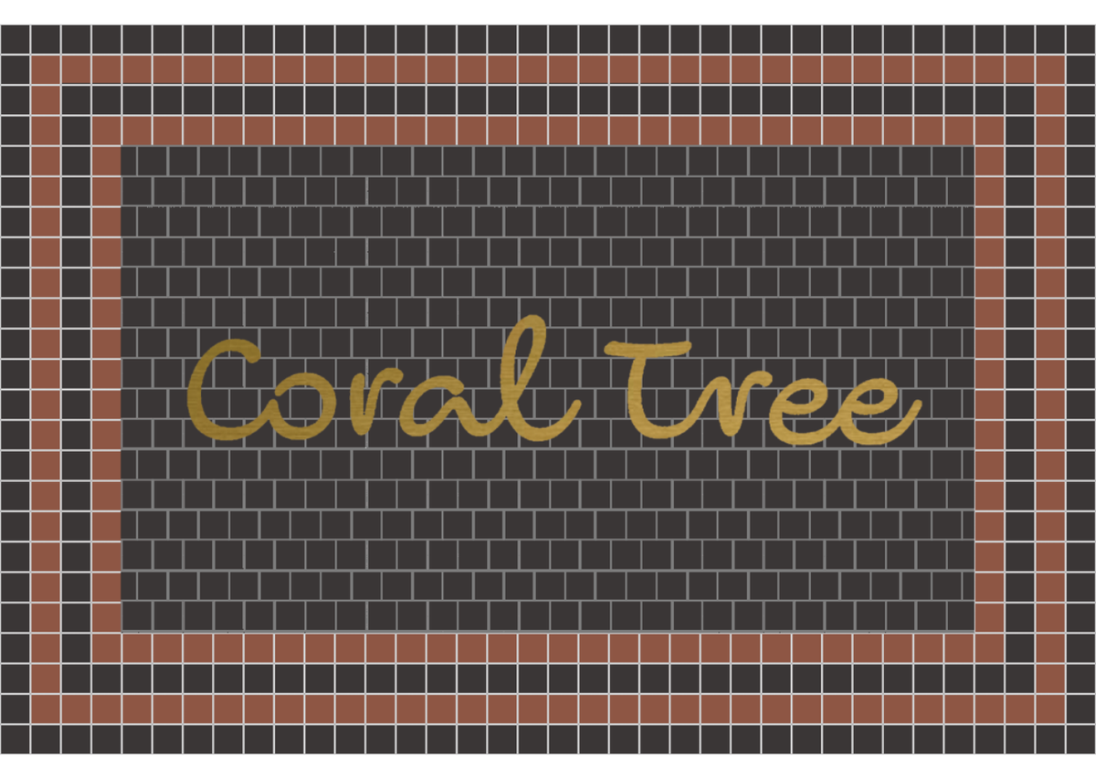 Custom Mosaic with Metallic Lettering (Coral Tree) – Mosaic Lettering