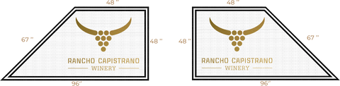 Custom Mosaic with Metallic Logo ( Rancho Capistrano Winery )