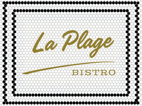 Custom Mosaic with Metallic Letterings (La Plage )