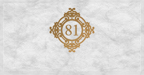 Custom Mosaic with Metallic Logo ( 81 )