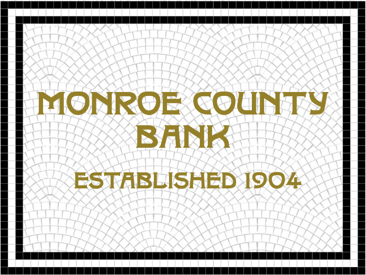 Custom Mosaic with Metallic Letterings (Monroe County Bank ) – Mosaic ...