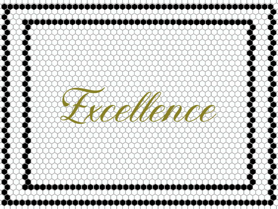 Custom Mosaic with Metallic Letterings (Excellence) – Mosaic Lettering