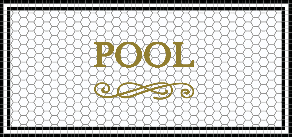 Custom Mosaic with Metallic Lettering (POOL) – Mosaic Lettering