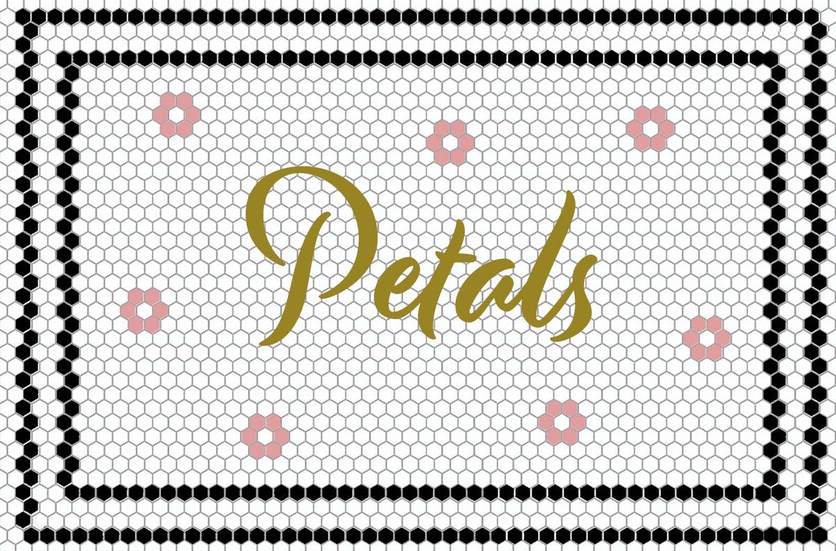 Custom Mosaic with Metallic Letters (Petals) – Mosaic Lettering