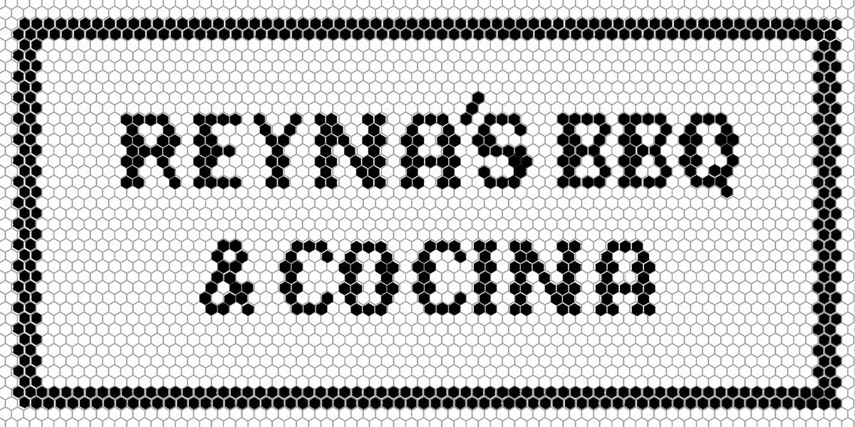 Cocina Lettering Custom Mosaic (Reyna’s BBQ) – Mosaic Lettering