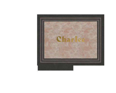 Custom Mosaic with Metallic Logo (50% deposit)