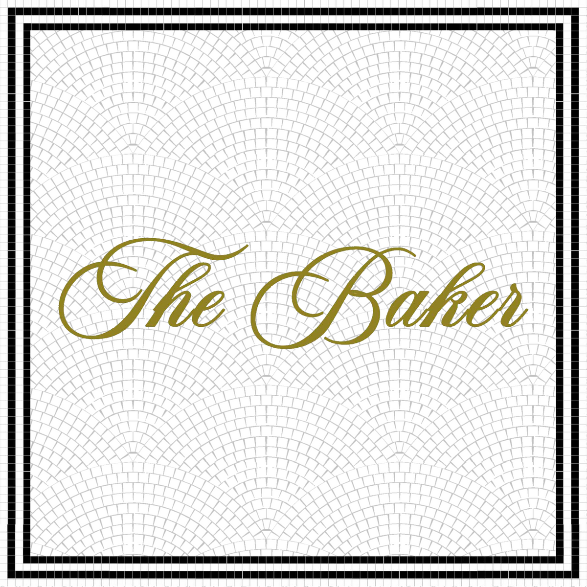 Custom Mosaic with Metallic Letterings ( The Baker ) – Mosaic Lettering