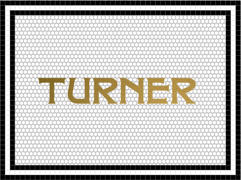 Custom Mosaic with Metallic Letters ( Turner )