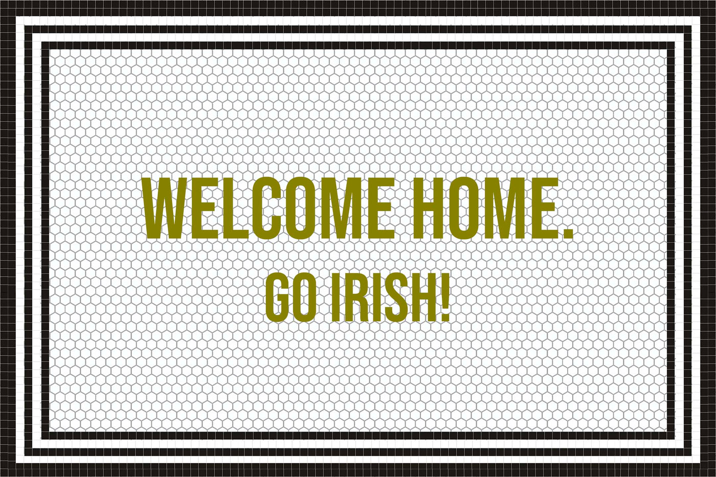Go Irish Text Custom Mosaic with Metallic Letters ( Welcome Home Go Irish! ) – Mosaic ...