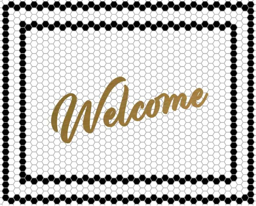 Custom Mosaic with Metallic Logo (Welcome) – Mosaic Lettering