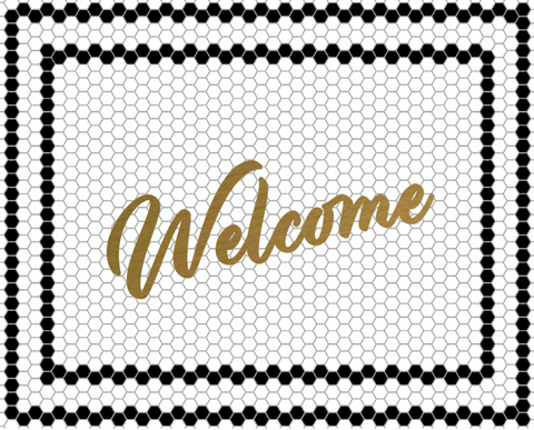 Custom Mosaic with Metallic Logo (Welcome) – Mosaic Lettering