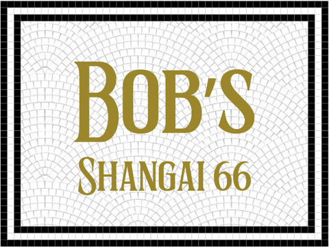 Custom Mosaic with Metallic Letters ( Bob’s Shanghai 66 )