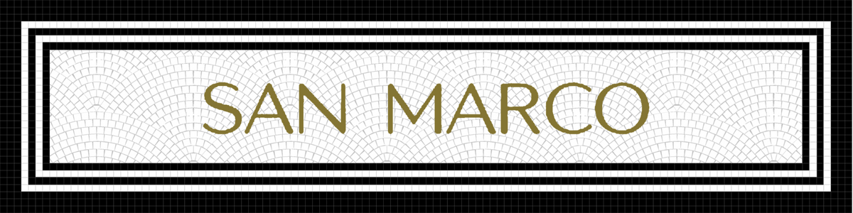 Custom Mosaic with Metallic Lettering ( San Marco ) – Mosaic Lettering