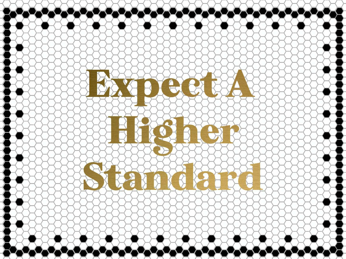 Custom Mosaic with Metallic Letters (expect a higher standard) – Mosaic ...