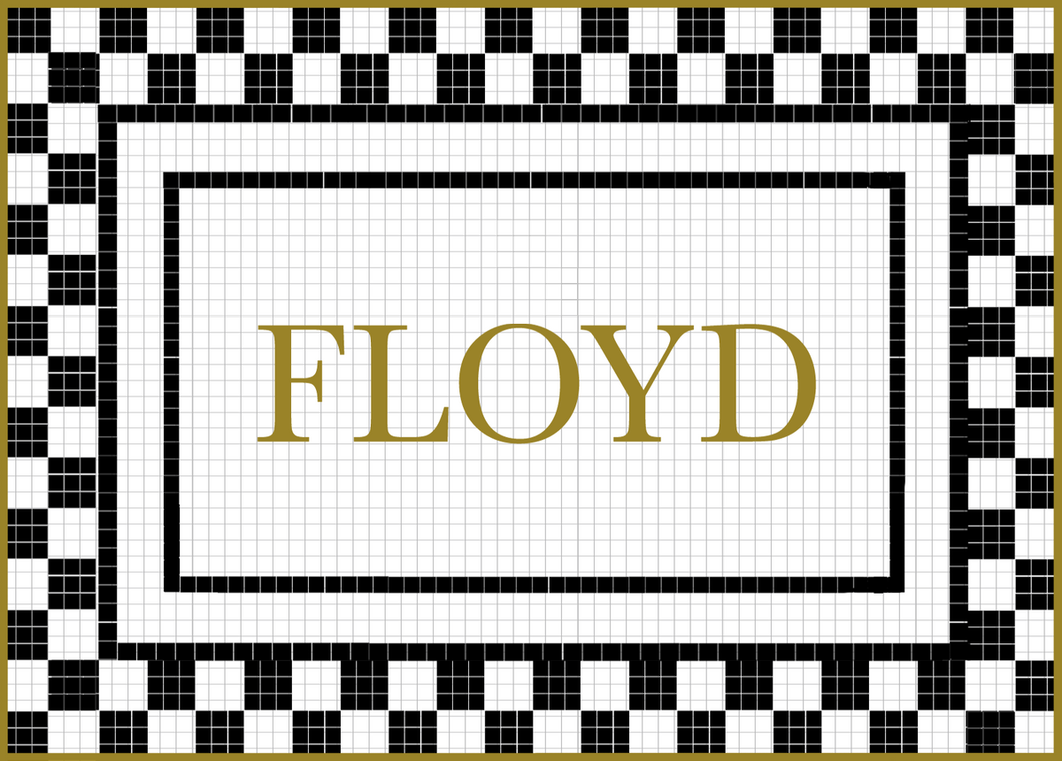 Custom Mosaic with Metallic Letterings ( floyd ) – Mosaic Lettering
