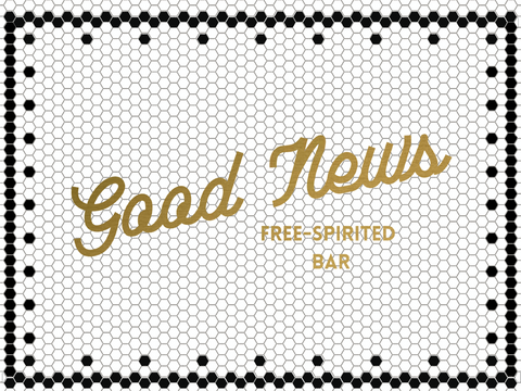 Custom Mosaic with Metallic Letterings ( good news)