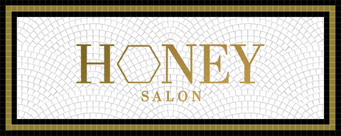 Custom Mosaic with Metallic Logo ( Honey Salon )