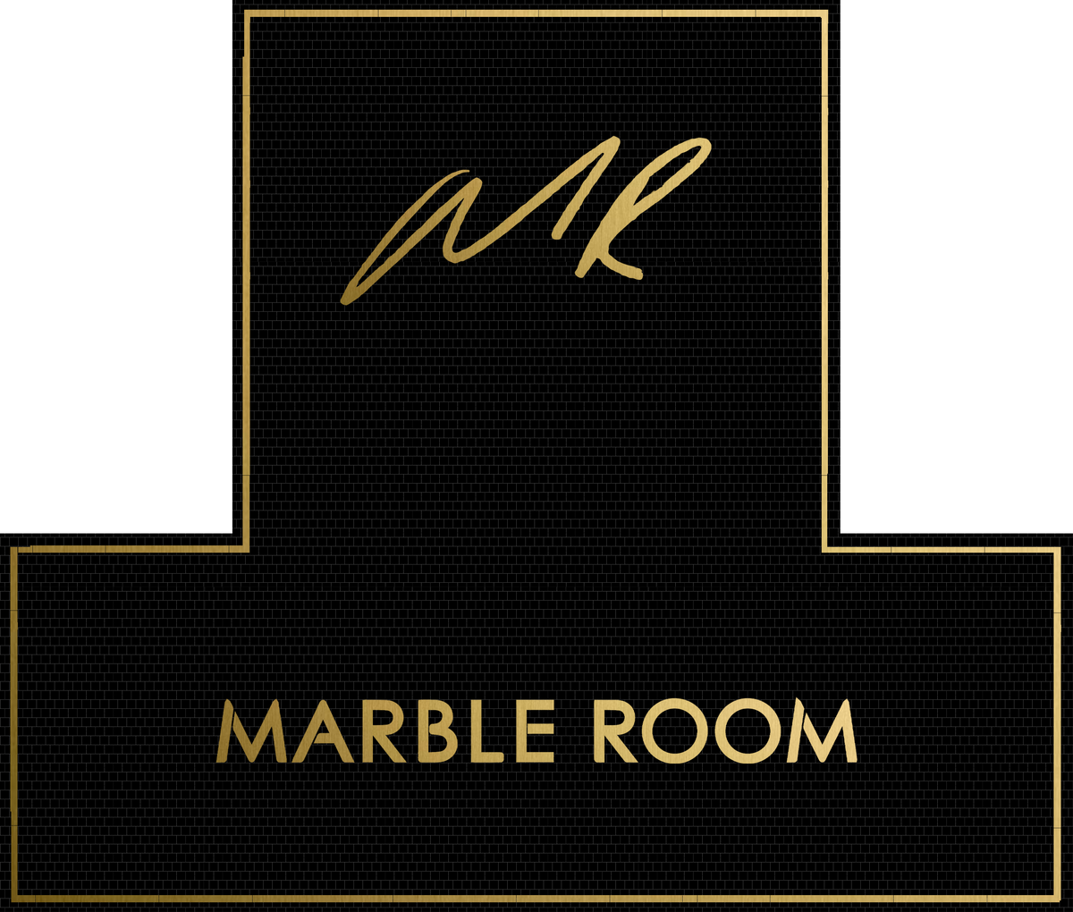 Custom Mosaic with Metallic Letterings (Marble Room ) – Mosaic Lettering