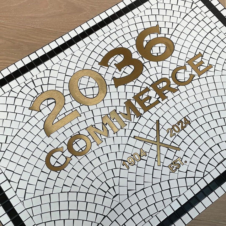 2036 Commerce finished mosaic by Mosaic Lettering