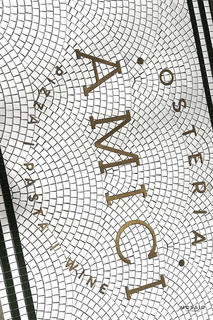Amici finished mosaic, installed