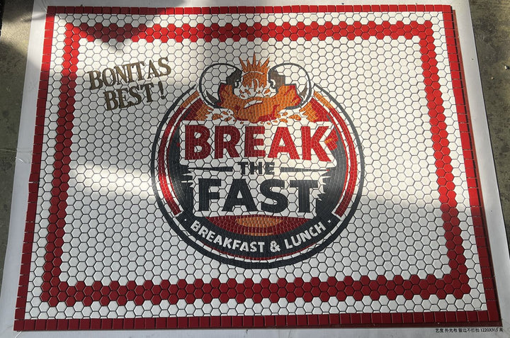 Break The Fast finished mosaic by Mosaic Lettering