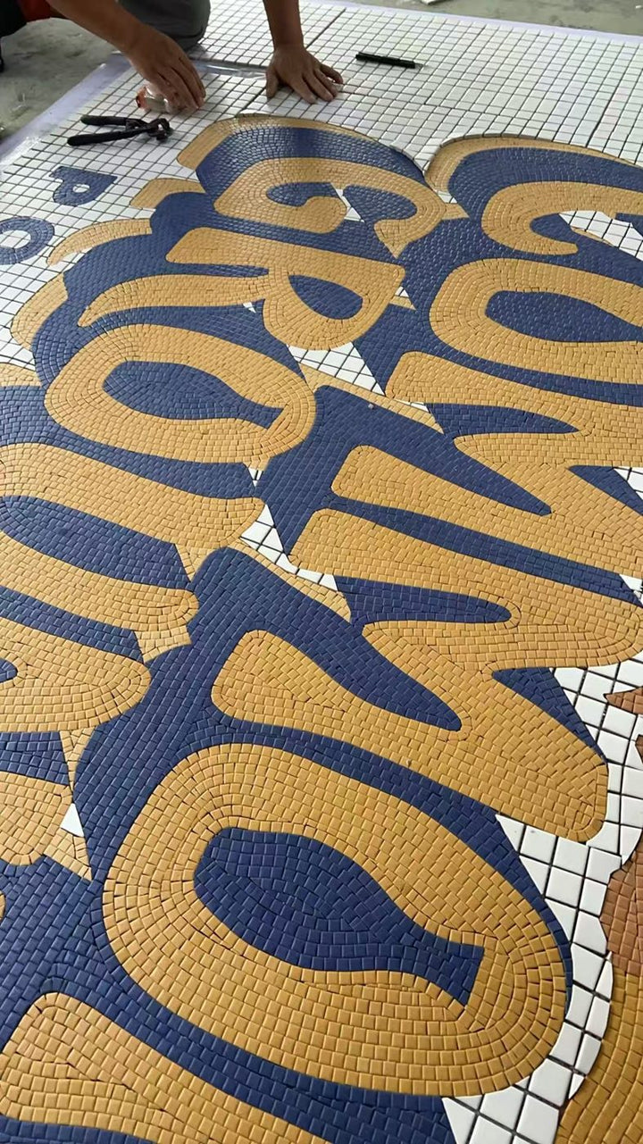 Common Ground finished mosaic by Mosaic Lettering