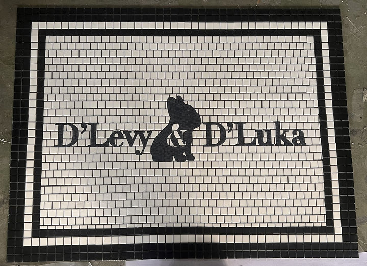 D' Levy & D' Luca finished mosaic by Mosaic Lettering