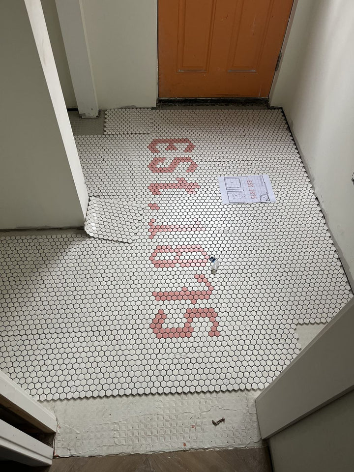 Est. 1875 finished mosaic by Mosaic Lettering