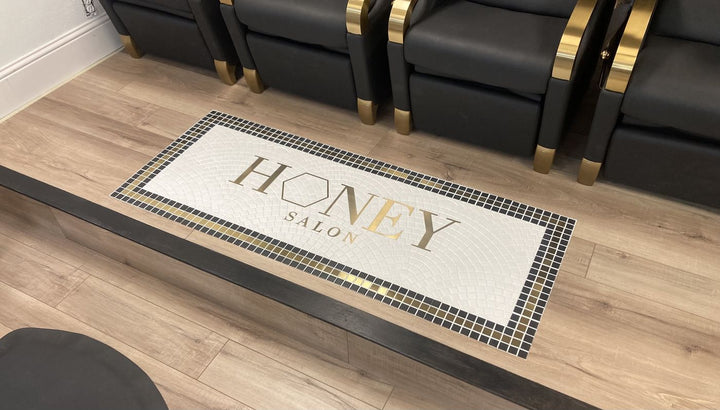 Honey Salon finished mosaic by Mosaic Lettering