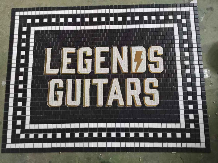 Legends Guitars finished mosaic by Mosaic Lettering