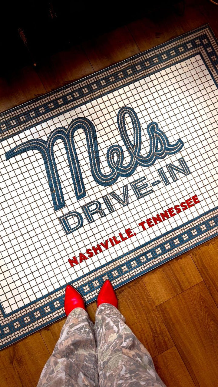 Mels drive-in finished mosaic by Mosaic Lettering