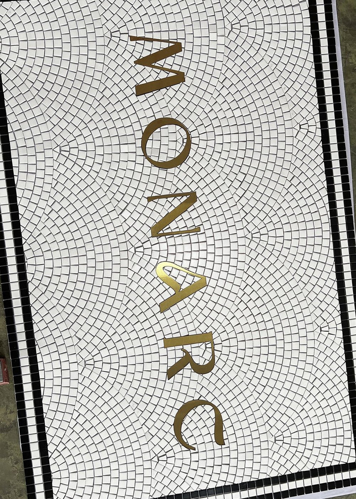 Monarc finished mosaic by Mosaic Lettering