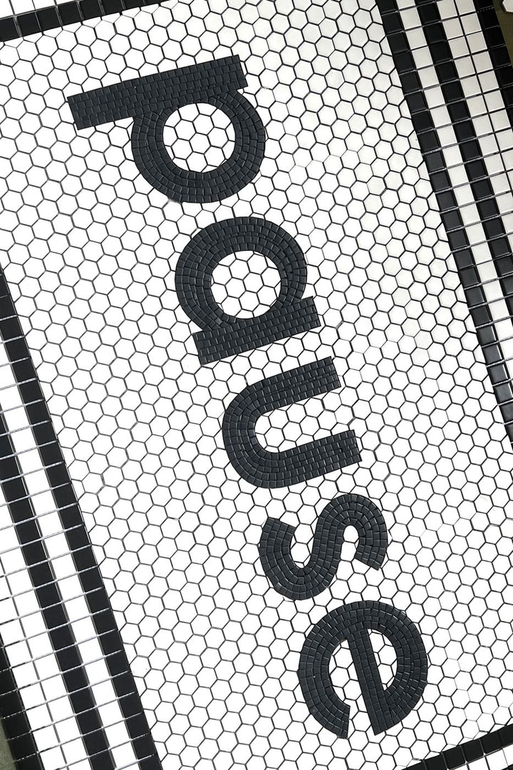 Pause finished mosaic by Mosaic Lettering