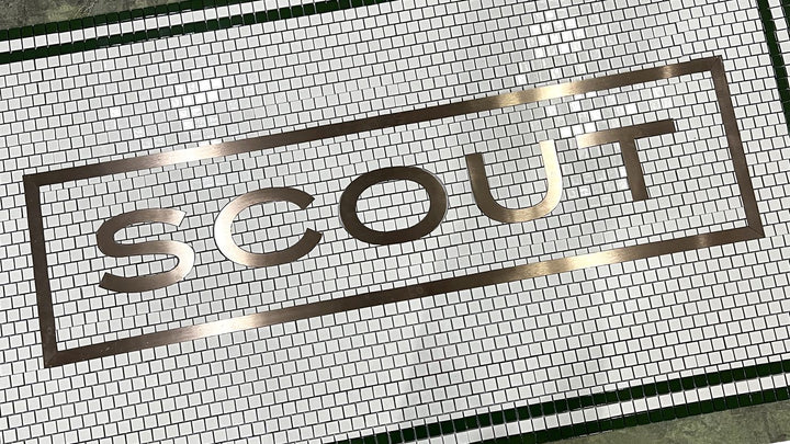 Scout finished mosaic by Mosaic Lettering