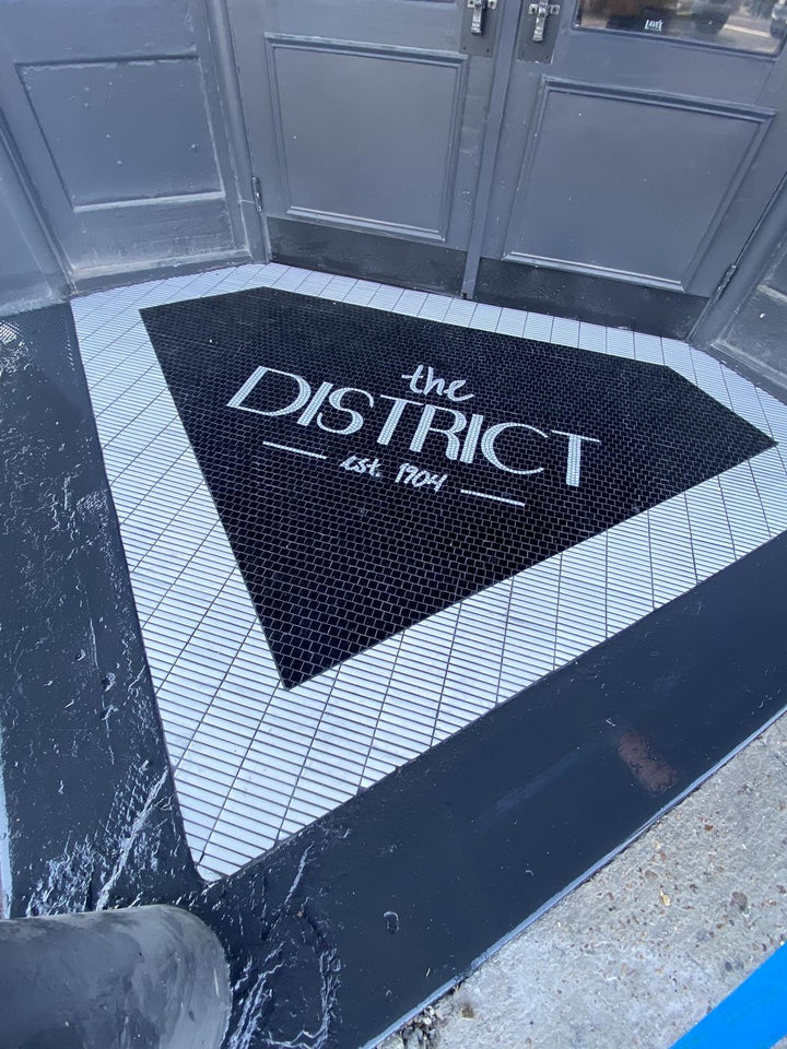 The district finished mosaic by Mosaic Lettering
