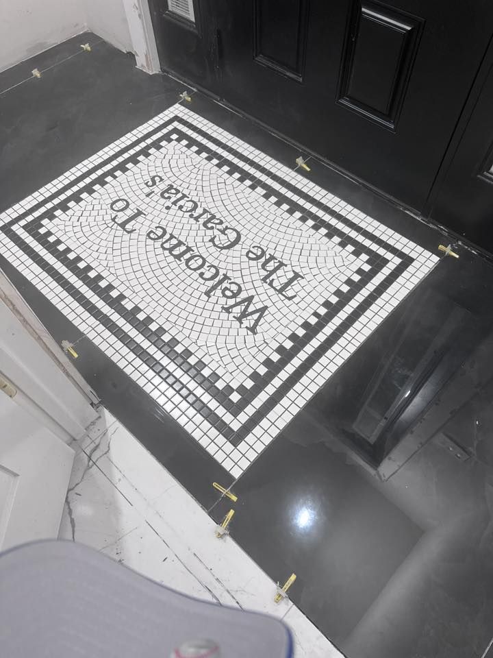 The garcia's finished mosaic by Mosaic Lettering