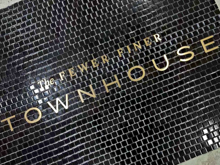 Townhouse finished mosaic by Mosaic Lettering
