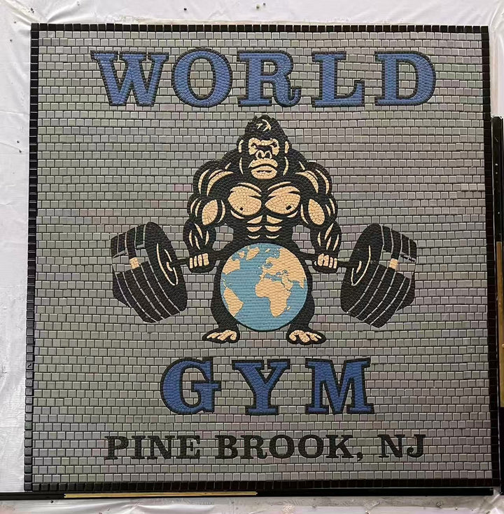 World Gym finished mosaic by Mosaic Lettering