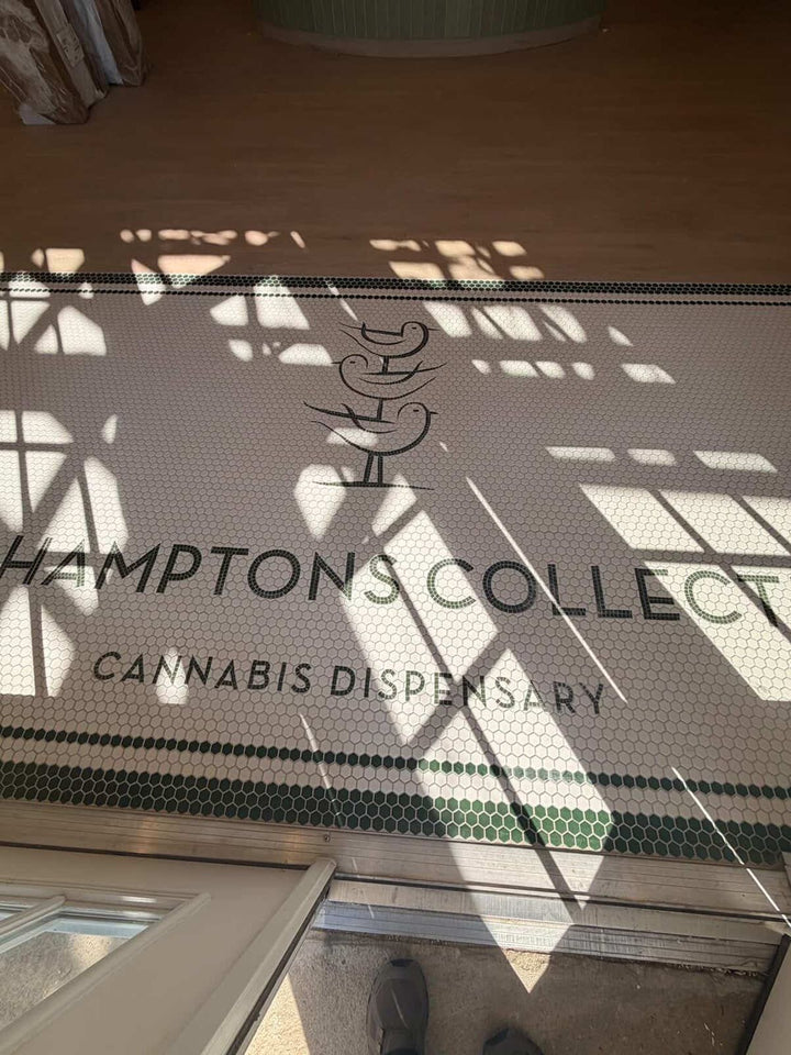 Hamptons Collective fanned mosaic, business logo mosaic by Mosaic Lettering